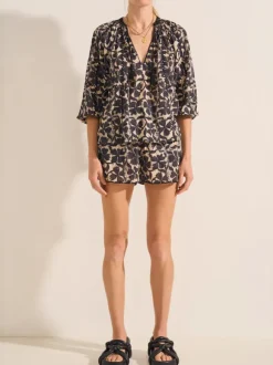 Euthenia Blouse in Clover Print