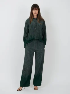 Pyjama Shirt in Green Chain